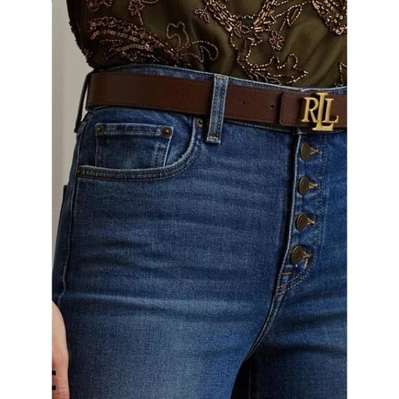 Lauren Ralph Lauren Women High Rise Relaxed Ankle Jeans Size 14 Harvest Wash - Picture 4 of 5